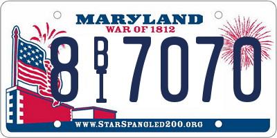 MD license plate 8BI7070