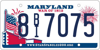 MD license plate 8BI7075