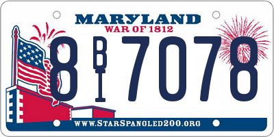 MD license plate 8BI7078