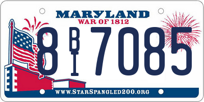 MD license plate 8BI7085