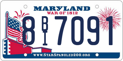 MD license plate 8BI7091
