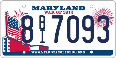 MD license plate 8BI7093