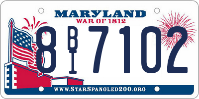 MD license plate 8BI7102