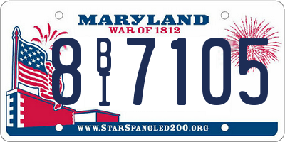 MD license plate 8BI7105