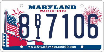 MD license plate 8BI7106