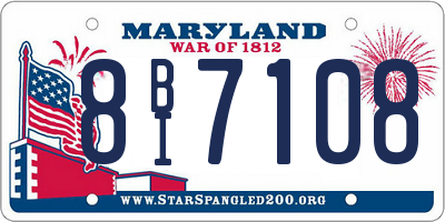 MD license plate 8BI7108
