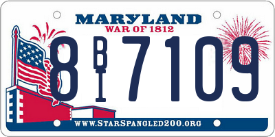 MD license plate 8BI7109