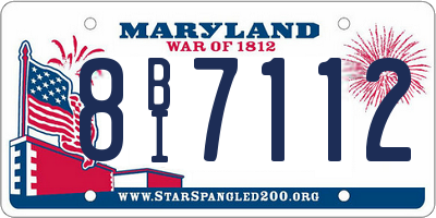 MD license plate 8BI7112