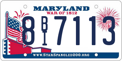MD license plate 8BI7113