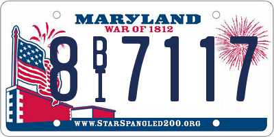 MD license plate 8BI7117
