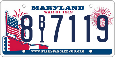 MD license plate 8BI7119