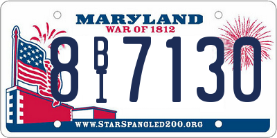 MD license plate 8BI7130