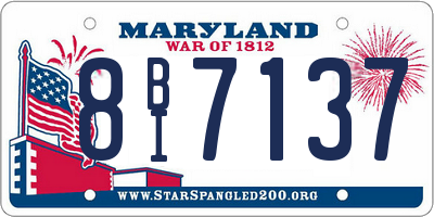 MD license plate 8BI7137