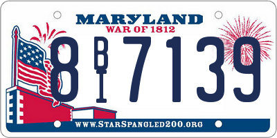 MD license plate 8BI7139