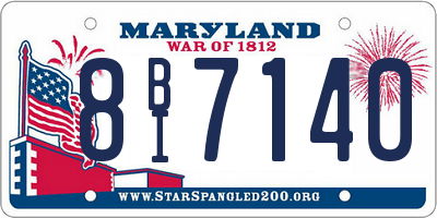 MD license plate 8BI7140