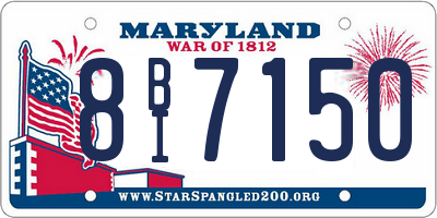 MD license plate 8BI7150