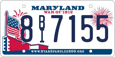 MD license plate 8BI7155