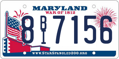 MD license plate 8BI7156