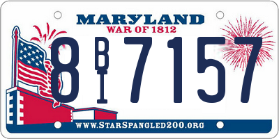 MD license plate 8BI7157