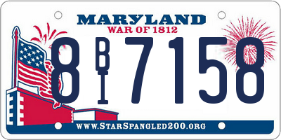 MD license plate 8BI7158