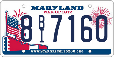 MD license plate 8BI7160