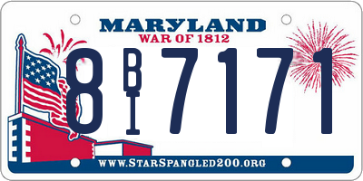 MD license plate 8BI7171
