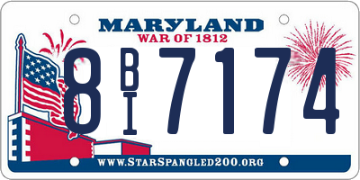 MD license plate 8BI7174
