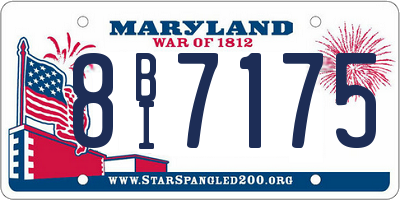 MD license plate 8BI7175