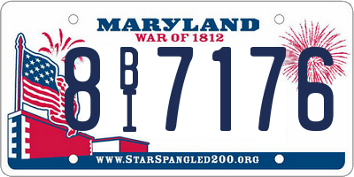 MD license plate 8BI7176