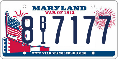 MD license plate 8BI7177