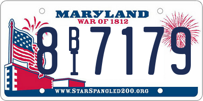 MD license plate 8BI7179