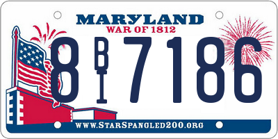 MD license plate 8BI7186