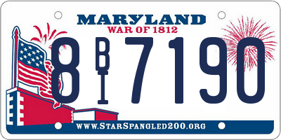 MD license plate 8BI7190