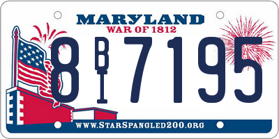 MD license plate 8BI7195
