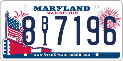 MD license plate 8BI7196
