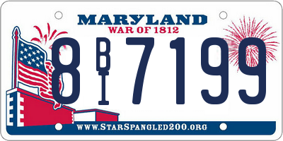 MD license plate 8BI7199
