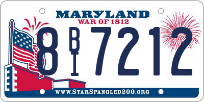 MD license plate 8BI7212