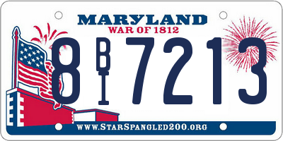 MD license plate 8BI7213
