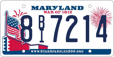 MD license plate 8BI7214