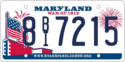 MD license plate 8BI7215