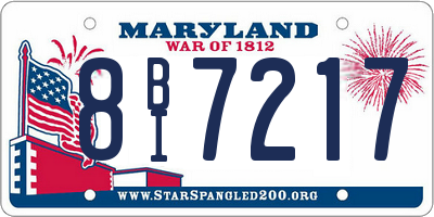 MD license plate 8BI7217