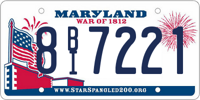 MD license plate 8BI7221