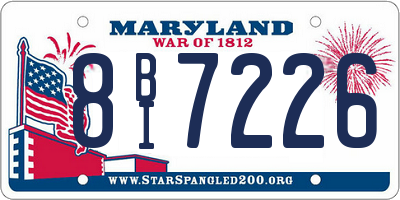 MD license plate 8BI7226