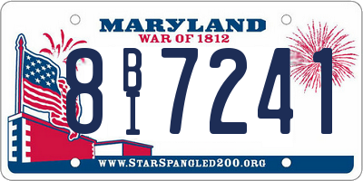 MD license plate 8BI7241