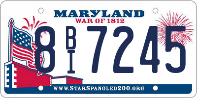 MD license plate 8BI7245