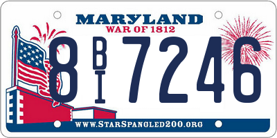 MD license plate 8BI7246