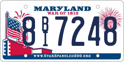 MD license plate 8BI7248