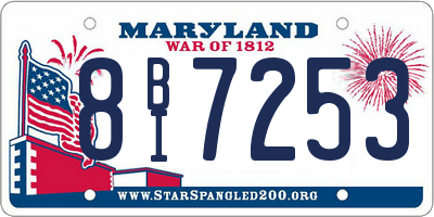 MD license plate 8BI7253