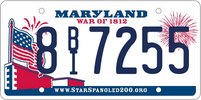 MD license plate 8BI7255