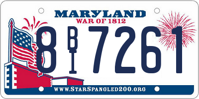 MD license plate 8BI7261